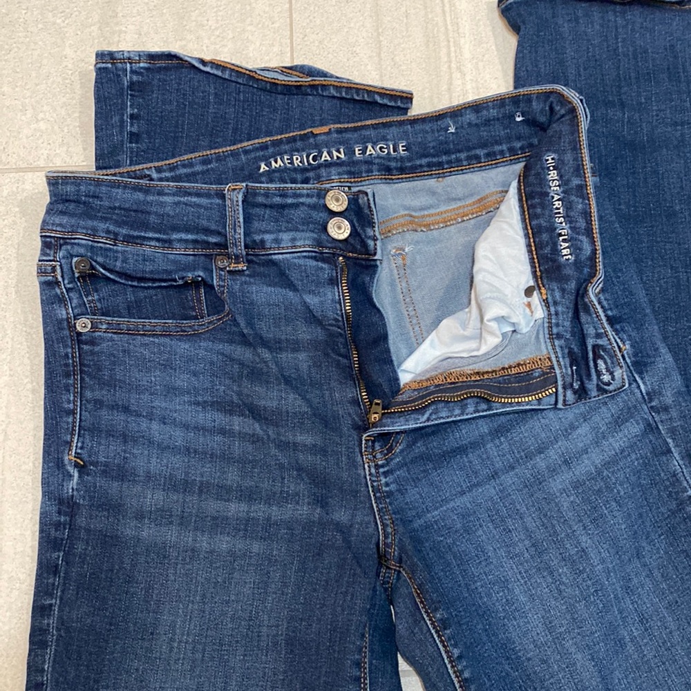 American Eagle Hi-Rise Artist Flare size 12 Long